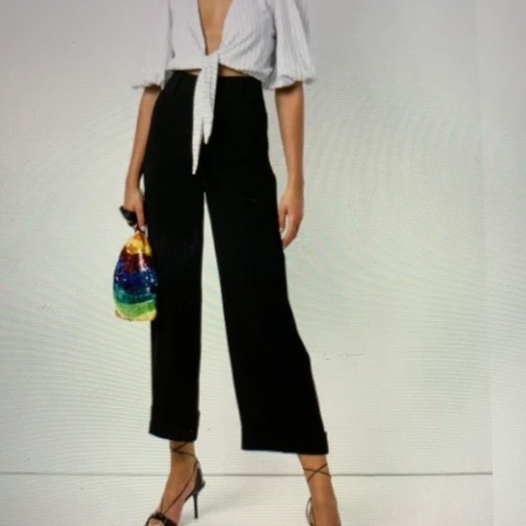 Diane Von Furstenberg Pants - DVF High Waisted Culotte Pants 10